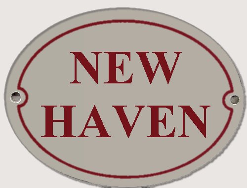 House Name Oval White enamel plate with Red letters 300mm wide x 200mm high. &nbsp; POA